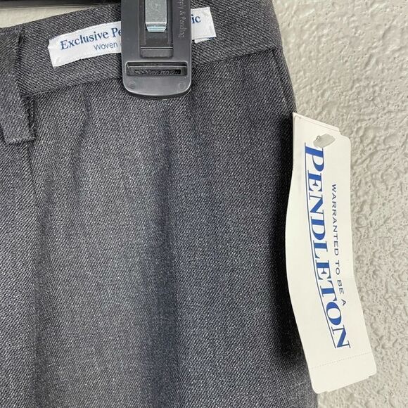 NWT Pendleton Gray Wool Stretch Slacks Size 8 - Picture 2 of 6